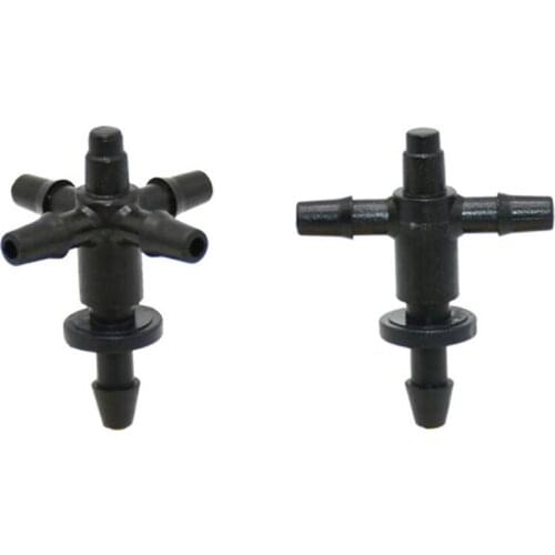 1/8" 4-way Arrow garden water Tools Dropper Cross 3/5 hose Connector Water Splitter Gardening Drip Irrigation System Adapter p1