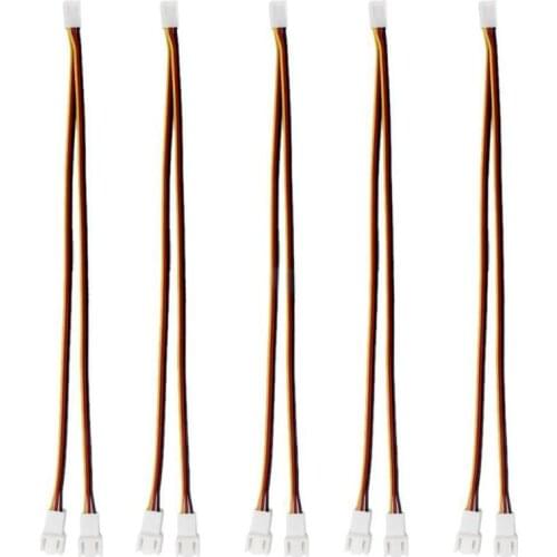 5Pcs 12V 3 Pin Female to 2/3 Pin Male PC Fan Power Splitter Extension Cable Adapter Connector