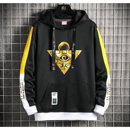 Anime Yu-Gi-Oh! Hoodie Men/Women Popular Harajuku Hoodeds Pullover Streetwear Casual Fake Two-Piece jacket coat