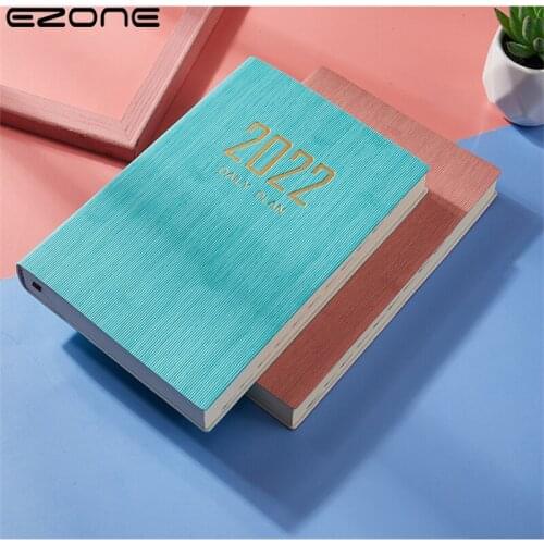 EZONE 2022 Schedule Book Notebook A5 Full English Inside Page Efficiency Manual Plan Notebook 365 day Time Management Notepad