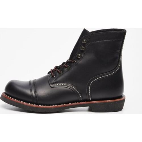 High Street Brand Black Mens Womens Autumn Boots Womens Shoes Mens Casual Shoes Marten Winter Boots Men Genuine Leather