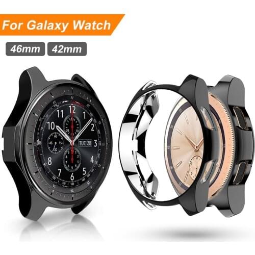 42/46mm Case for Samsung Galaxy Watch 42mm 46mm Cover Bumper Frame Soft TPU Plated Protector Men/Women Galaxy Watch Accessories