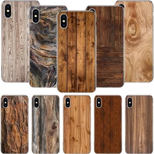 Wood Wooden Pattern Phone Case For iPhone 11 12 Pro XS XR X Max 7 8 6 6S Plus Mini + 5 SE Pattern Customized Coque Cover Capa