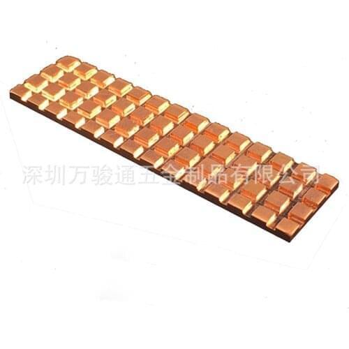 Pure copper M.2 SSD NGFF2280 Heat Sink With Thermal pad 67x18x2MM laptop M.2NVME Hard disk ssd pure copper fin nvme 512
