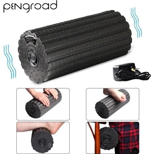 Electric Vibration Massage Yoga Foam Roller Rechargeable Backrest Leg Adjustment Massager Yoga Fitness Electric Massage Stick