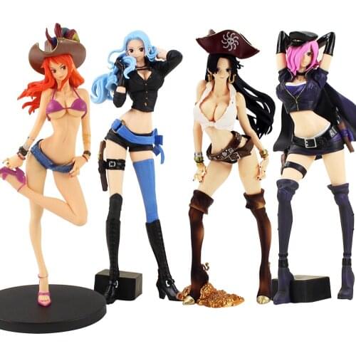 Boa Hancock Nami Vivi Vinsmoke Reiju Robin Action Figure Flag Diamond Ship Hancock Pirate Anime Beauty Model Toys