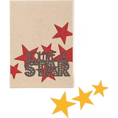 Hemere 3pc Star Frame New 2019 Metal Cutting Dies Stencil for DIY Scrapbook Emboss Photo Album Paper Card Decor Craft Knife Mold
