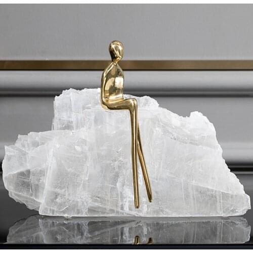 Exquisite modern art abstract figure sculpture decoration Beautiful crystal stone ornaments