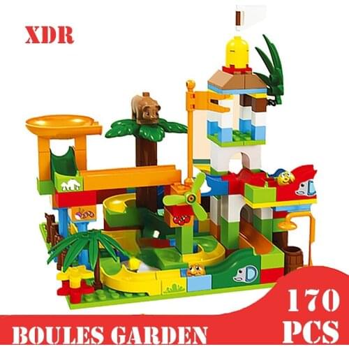 Maze High Track Building Block Children Toys DIY And Compatible Forest Slide Park Building Block Boy girl Gift For Kid