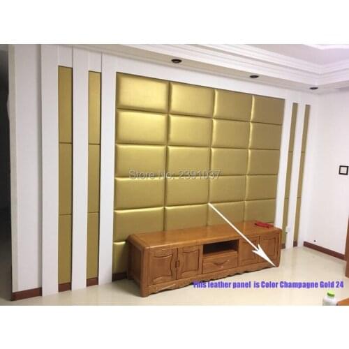 Modern Style Leather Panel luxury decorative art TV Room sofa backgroumd wallpaper acoustic panel wall sticker 12pcs 60*30*3.5CM