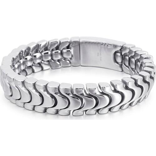 New punk titanium steel jewelry European and American keel jewelry domineering stainless steel mens bracelet jewelry
