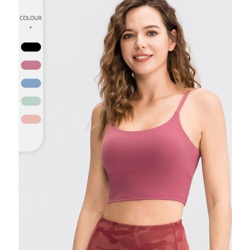 New Sports Bra with Chest Pad High Impact Support Women Gym Tank Top Push Up Yoga Underwear Bra Fitness Workout Vest