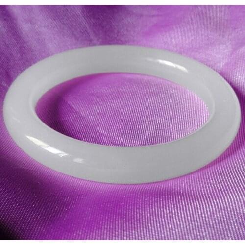 Sheep Fat Grade Fine Round Temperament Senior Afghan White Jade Bracelet Natural Authentic Handwear