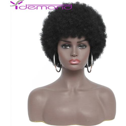 Y demand Pixie Cut Wig Afro Kinky Curly Full Wigs Brazilian Short Bob Human Hair Wig For Black Women Full Machine Made Wig