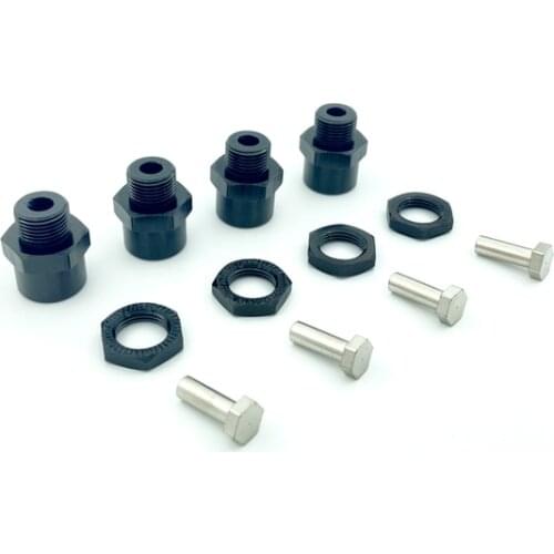 Aluminum Alloy 12mm to 17mm Wheel Hex Hubs Adapter Extension Conversion Nuts for 1/10 RC Car Upgrade 1/8 Tires