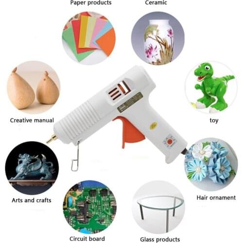 Adjustable Hot Melt Glue Gun 120w 150w Applicable Diameter 11±0.3mm Glue Stick Pure Copper Gun Mouth NS US EU