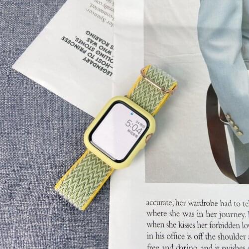 Adjustable Elastic Band For Apple Watch 6SE 5 4 40MM 44MM Nylon Soft Breathable Replacement Strap for iwatch 5 4 3 2 1 38MM 42MM