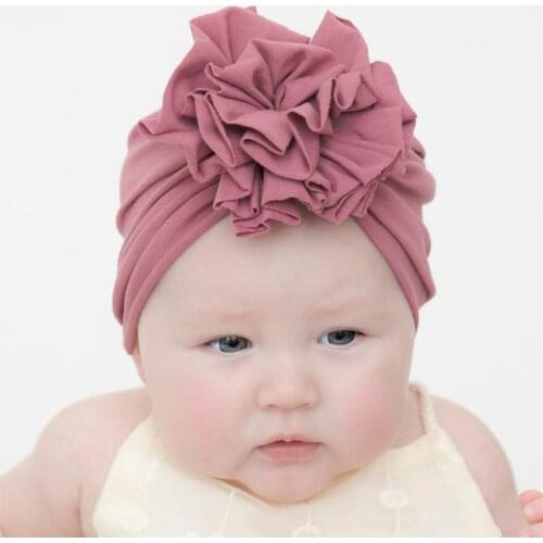 Children Solid Baby Hat Kids Cap Newborn Girls photography Props Spring Autumn Modis Beanie Turban Infant Props Flower Bow