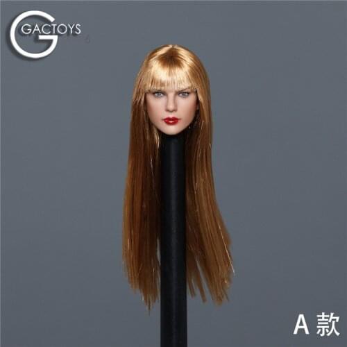 1/6 GC042 European and American singer girl head portrait sculpture fit 12 inch female movable doll body