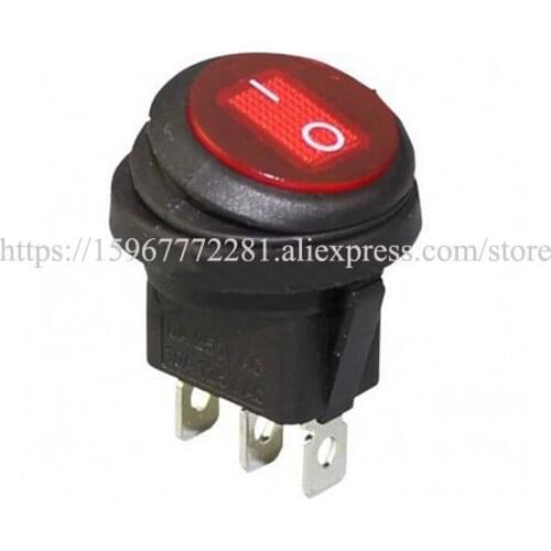 LED miniature Rocke Switch ON-OFF Waterproof Rocker Switch KCD1-8-102W red yellow blue green