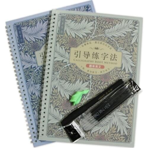 English Copybook School Circular Font Exercise Book Adult Hard Pen Calligraphy Practice Adult Word Reuse Sticker Italian Italic