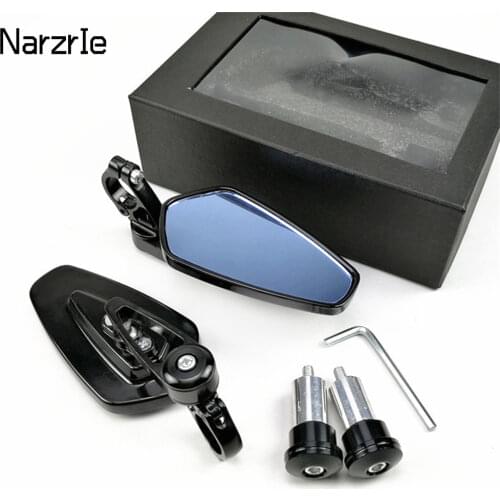 7/8" 22mm Motorcycle Rearview Mirrors Universial Motorcycle Aluminum Bar End Mirror Motorbike Handlebar Side Rearview Mirrors