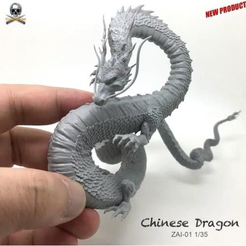 1/35 Resin Figures Model kits Fantasy model Chinese dragon Unassambled Unpainted