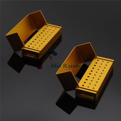 2/Pcs Dental Clinic FG FA Burs Holder Blocks Aluminium Autoclavable 30 Hole Dentist Accessiores Supplies