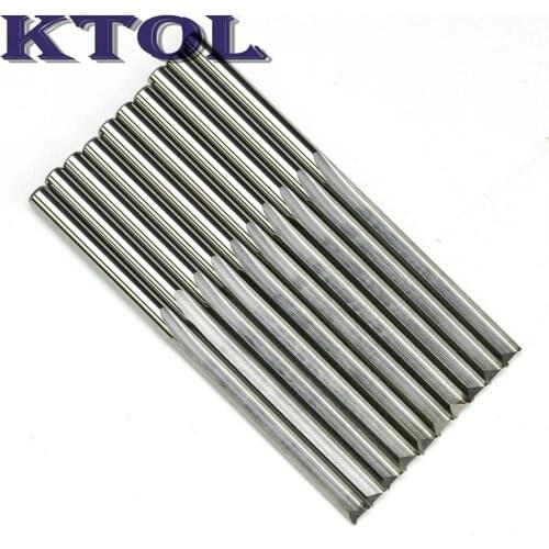 3.175x32mm 2 Flute End Mill Straight Bit CNC Router Tools Tungsten Solid Carbide Wood Cutter for MDF Slotting Cutting Engraving