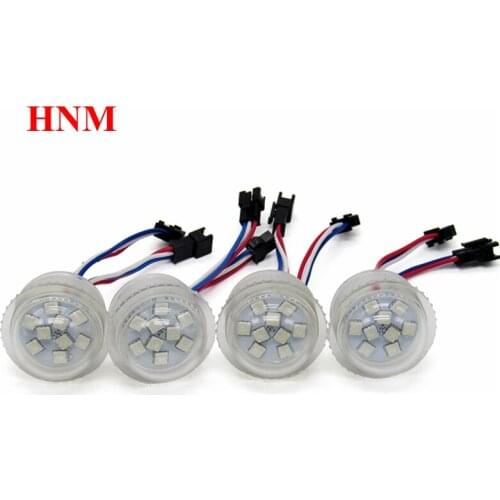 35mm 9LEDs UCS1903 rgb pixel led module light,digital rgb full color funfair lights,DC12V/24V,Waterproof IP67,Transparent cover