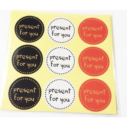 450pcs/lot Present For You With Three Color Design Gift Packing Labels Creative Sticker Stationery