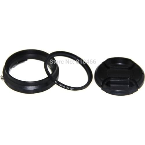 AI-52 4in1 52mm reverse ring +protector ring +uv +lens cap for nikon 52mm lens 18-55 d300 D5100 D3100
