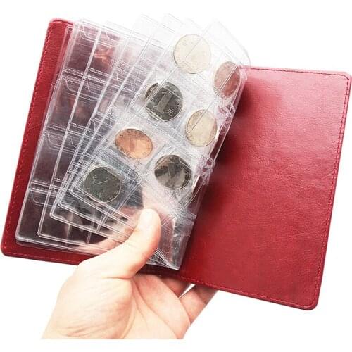 120Pcs Numismatic Album Coin Memorial Book Mini Album Commemorative Coin Storage Album Book Coin Holders Collector Gifts