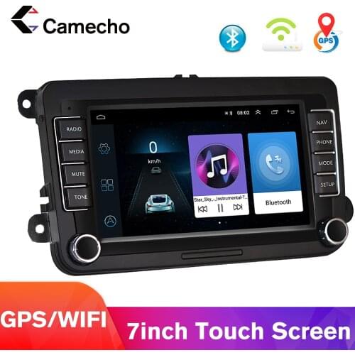 Camecho 2 Din Car Radio Android 8.1 MP5 Car Multimedia player Mirror link WIFI 2 din Autoradio For Volkswagen/Seat/Skoda/Passat