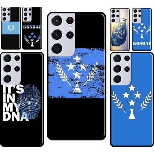 Kosrae Flag Phone Case For Samsung Galaxy S8 S9 S10 Plus S20 FE Note 10 Plus Note 20 Ultra S21 Coque