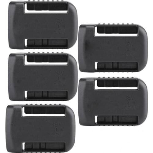 5pcs Black Battery Mounts For De Walt XR 18V-60V Storage Shelf Rack Stand Holder Slots Hanger For Shelves In Workshops