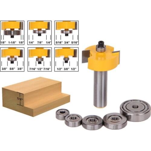 Woodworking Milling Cutter Tenon Cutter Routers Hard Alloy With 7 Bearings Mouse For DIY Edge Finishing Tooll Cutters