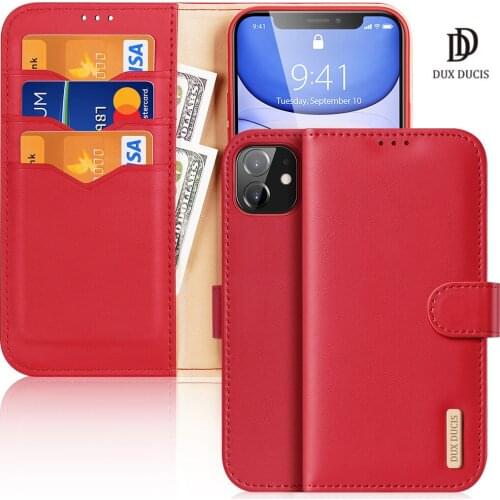 For iPhone 11 IOS 11 DUX DUCIS Hivo Series Flip Cover Luxury Leather Wallet Case Full Good Protection Steady Stand