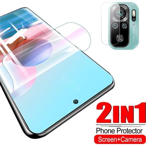 For Xiaomi Redmi note 10 10S 4G glass 2-in-1 Hydrogel Film Screen Protector Camera Film For redmi note 10 pro max 9t screen film