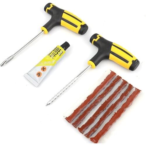 Car Tire Repair Tool Tire Repair Kit Studding Tool Set Auto Bike Tire Repair Puncture Plug Garage Car Accessories