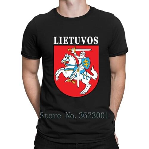 Cool T Shirt Gents Lithuania Coat Of Arms Deluxe National Pride Men T-Shirt Casual Slogan Mens Tshirt S-3xl Pop Top Tee