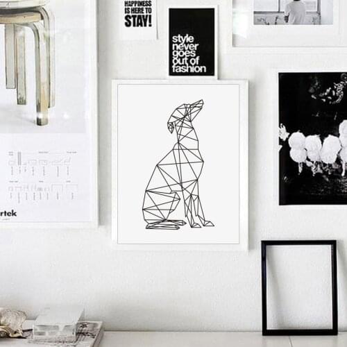 Minimalist Abstract Dog Poster Italian Greyhound Wall Art Print Canvas Painting Deer Nordic Wall pictures living room Home Decor
