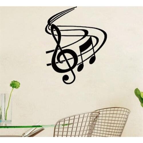 Music Notes Melody Wall Sticker Home Decor Music Room Vinyl Art Murals Bedroom Decoration Nursery Wall Decals Wallpaper Poster