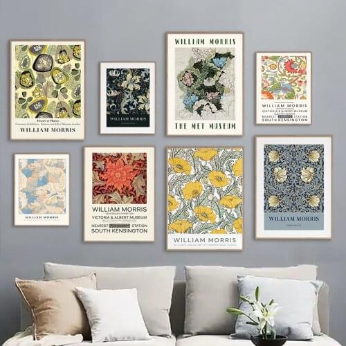 Wall Art Canvas Painting Flower Plants Leaves William Morris Nordic Posters And Prints Wall Pictures For Living Room Decoration