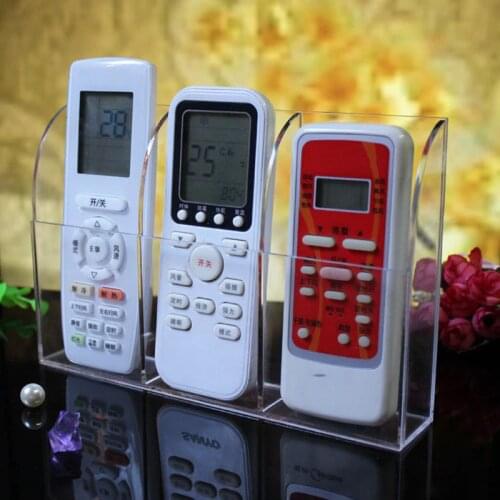 Wall hanging conditioner TV remote control Organizer storage box transparent Mobile Phone Stationery holder cassette shelf