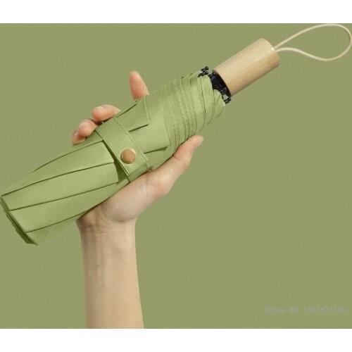 Japanese small fresh men and women oversized folding rain and sun dual-use umbrellas portable windproof umbrellas for travel