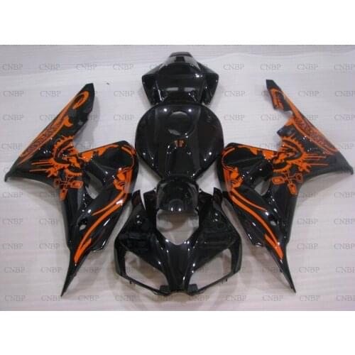 For Honda Cbr1000 RR 2006 - 2007 Fairings CBR1000 RR 07 Fairings CBR 1000 RR 2006 Black Grafitty Motorcycle Fairing
