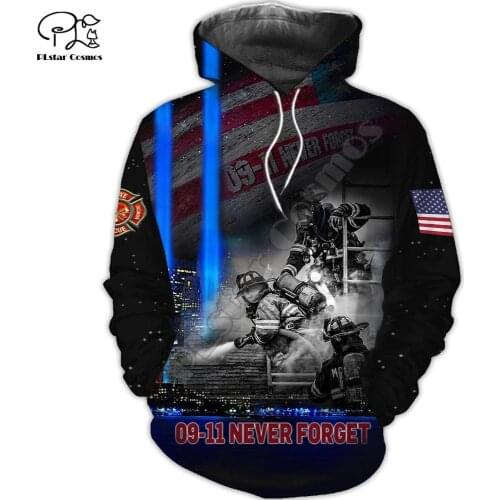 PLstar Cosmos Firemen Firefighter Suit Super Hero NewFashion Casual Unisex 3DPrint Zipper/Hoodies/Sweatshirt/Jacket/Men/Women T8