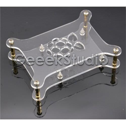 Transparent Acrylic Case Clear Shell Enclosure with Logo for Raspberry Pi 2 / 3 Model B