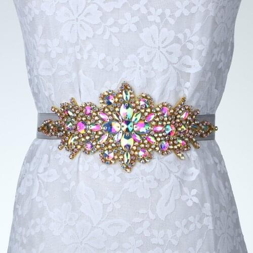 Handmade Rhinestone belt Wedding Bridal Belt Sashes For Bridesmaid Dress
